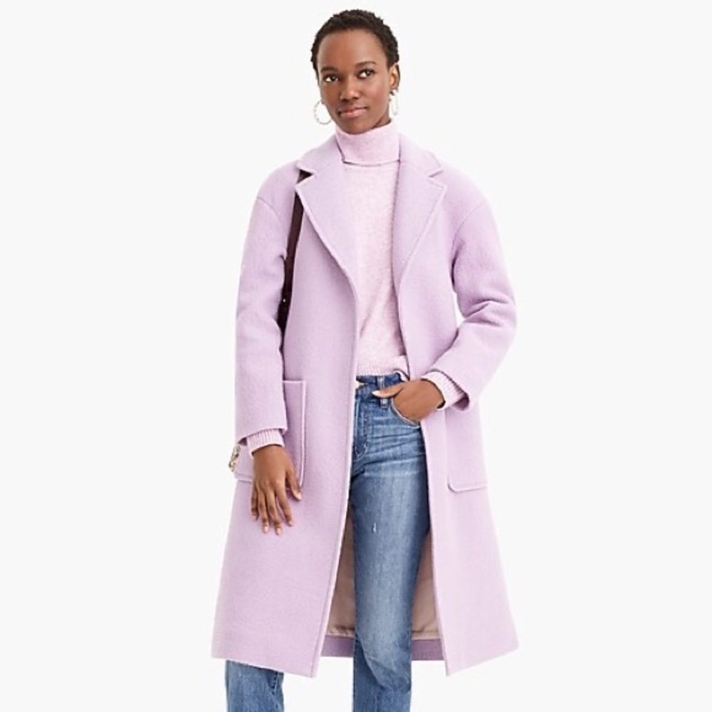 Lilac JCrew Wool Wrap Coat NWT
